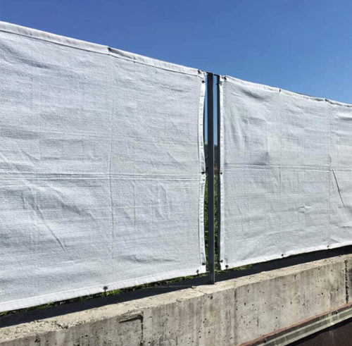 C&T 5 'x 50' nero recinzione schermo privacy con occhielli in